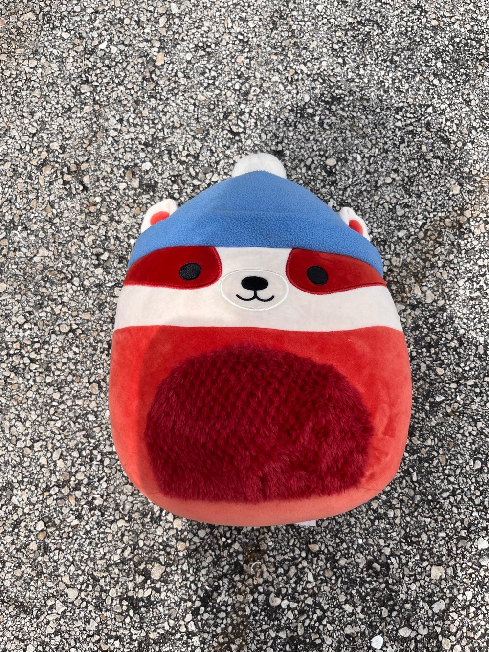 Squishmallows Blue, Red & White Plush Pillow Buddy